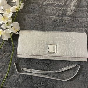 Elegant silver clutch